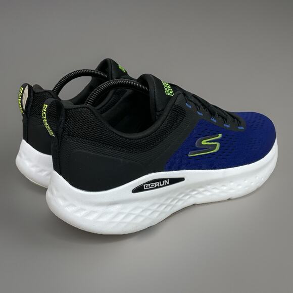 Skechers Men's Go Run Lite Size 11.5 Running Shoes Blue/Black (220894/BLBK) New - Picture 2 of 7